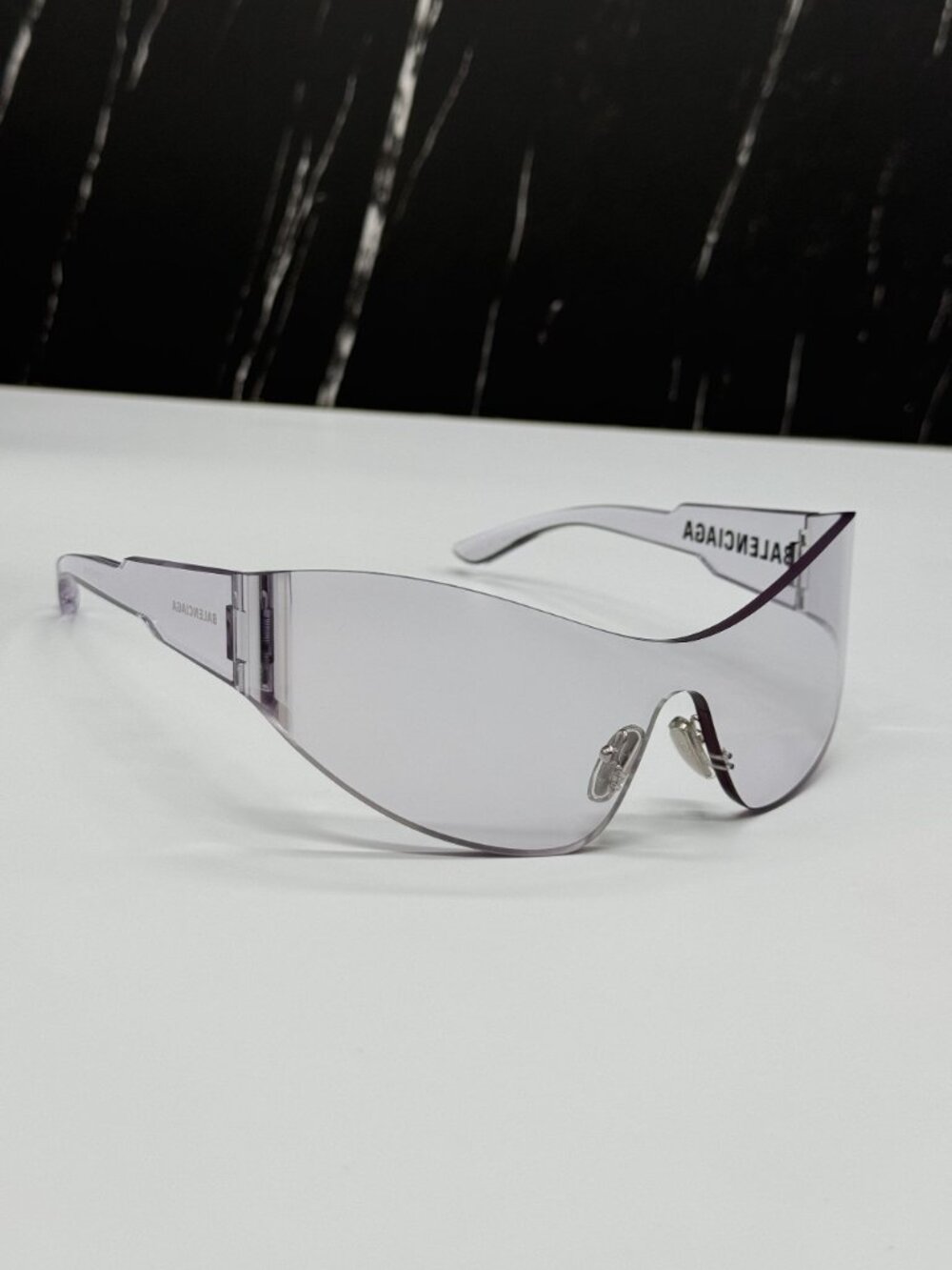 NEW BALENCIAGA BB0257S 002 CLEAR SHIELD UNISEX SUNGLASSES BALENCIAGA EYEWEAR - Picture 6 of 12